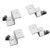 EcoFeet > RV Solar Mounting Kit, 4 Flush Mounts (feet), includes nuts, bolts and clips