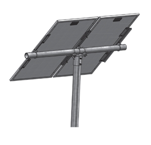 Tamarack Solar UNI-PGRM/2P1 > Top of Pole Mount for Two Solar Panels