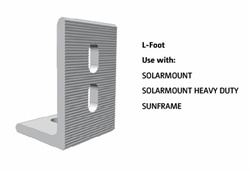 UniRac 310067 - Serrated L-Foot, Clear - 20 Units