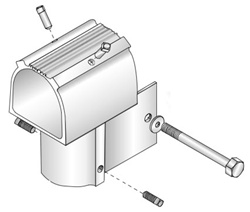 Unirac UL-A Rear Leg Cap for 2" Pipe, Aluminum - 330020